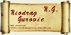 Miodrag Gurović vizit kartica